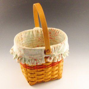 Vintage Longaberger 2001 Mother’s Day Basket with the Pink Weaves with handle